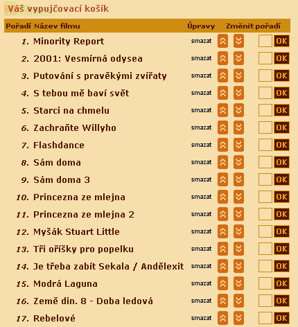 Cinetik DVD v košíku