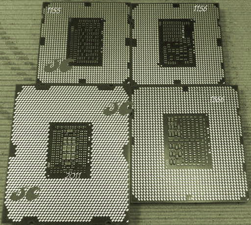 Procesory Intel: LGA1155, LGA1156, LGA2011, LGA1366