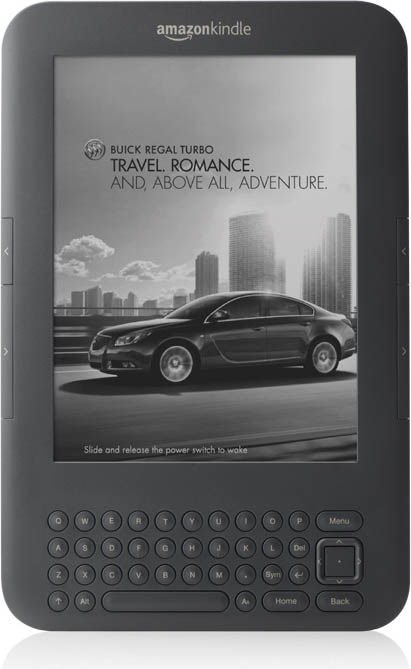 Amazon Kindle s reklamním screensaverem