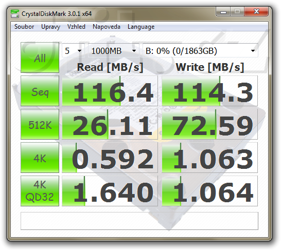 CrystalDiskMark: 2TB WD RE4GP