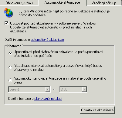Automatická aktualizace