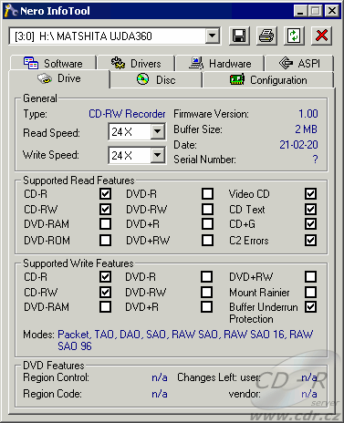 DiscSteno - Nero InfoTool