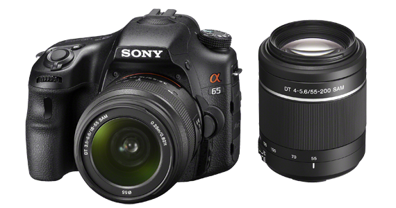 Sony SLT-A65 a Sony DT 55-200