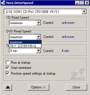 Sony CRX300E - DriveSpeed