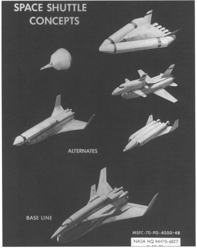 Srovnání koncepcí raketoplánů z přelomu 60. a 70. let