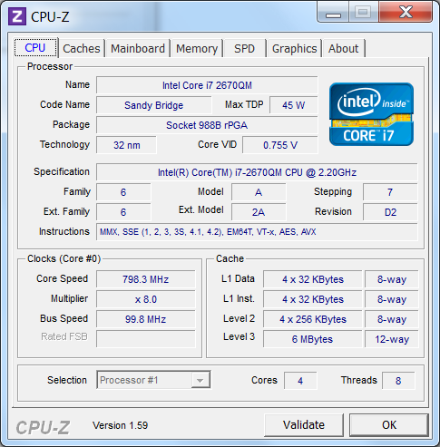MSI GT780DX, CPU-Z