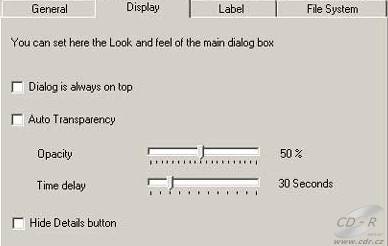 CopyToDVD - Options Display