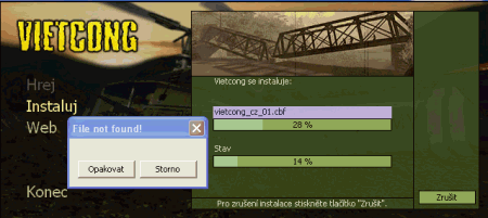Vietcong nejde nainstalovat