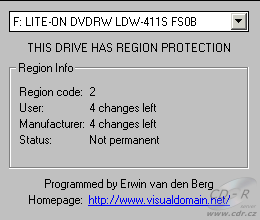 LiteOn LDW-411S - Region Info