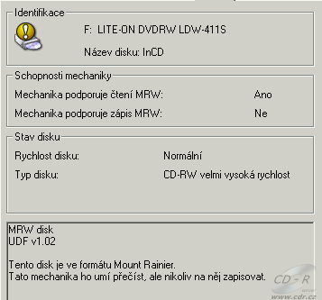 LiteOn LDW-411S - MRW info