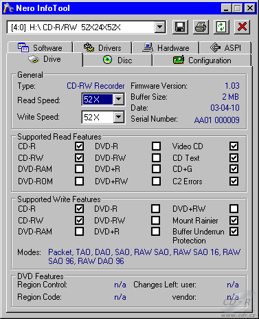 MAG CRW-5224R - Nero InfoTool