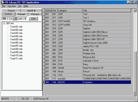 Dacal CD Library DC-101 - software 2