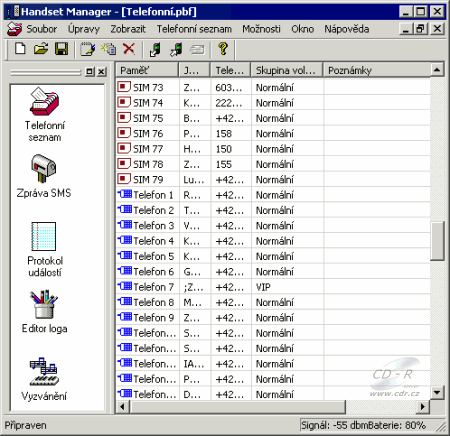 Handset Manager - telefonní seznam