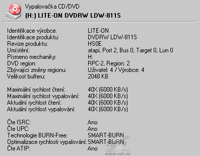 LiteOn LDW-811S - Alcohol 120%