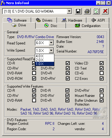 Gigabyte GO-W040A - Nero InfoTool