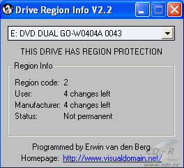 Gigabyte GO-W040A - DVD Region info