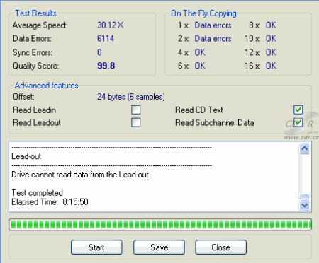 Gigabyte GO-W040A - Advanced DAE speed test