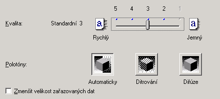 Vlastní nastavení kvality tisku