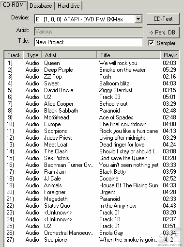 MSI DR8-A Feurio! čtení CD-Textu