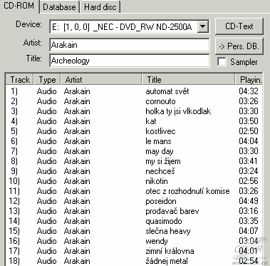 NEC ND-2500A Feurio! CD-Text