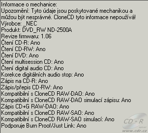 NEC ND-2500A CloneCD