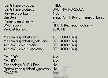 NEC ND-2500A  Alcohol130%