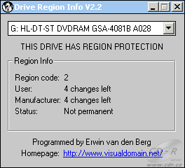 LG GSA-4081B Region Info