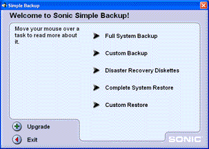 Sonic Simple Backup