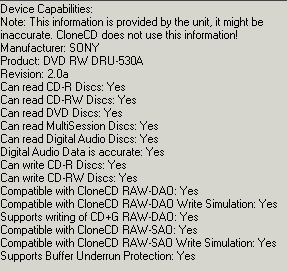 Sony DRU-530A - CloneCD