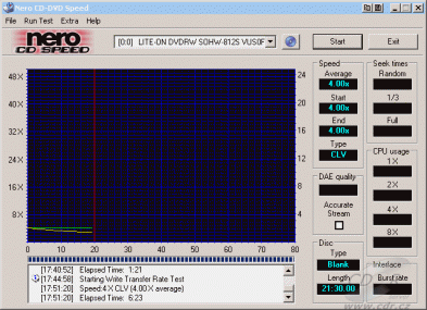 LiteOn SOHW-812S - CDspeed zápis CD-RW 8cm