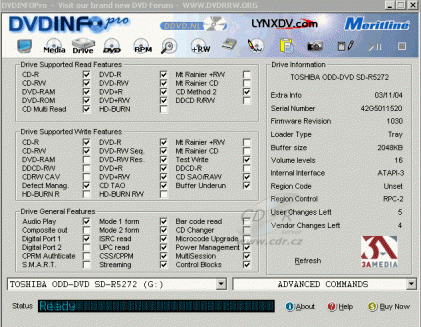 Toshiba SD-R5272 - DVDinfo Pro