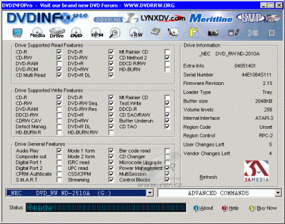 NEC ND-2510A - DVDinfo Pro