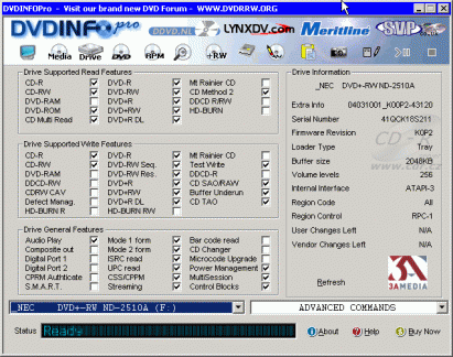 NEC @ ND-2510A DVDInfo Pro