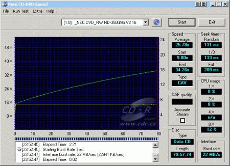 NEC ND-3500A - CDspeed čtení CD-RW