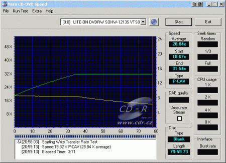 LiteOn SOHW-1213S - CDspeed zápis CD-R