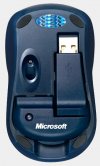 Microsoft Wireless Notebook Optical Mouse USB zespodu s přijímač