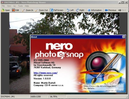 Nero PhotoSnap viewer