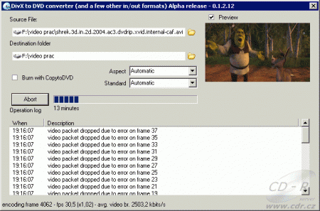 DivX to DVD screenshot 2