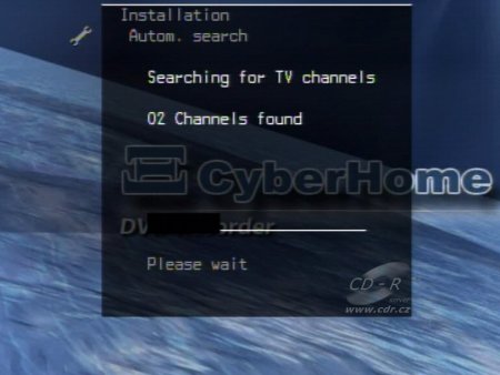CyberHome CH DVR-750 - nastavení: automatické naladění TV kanálů