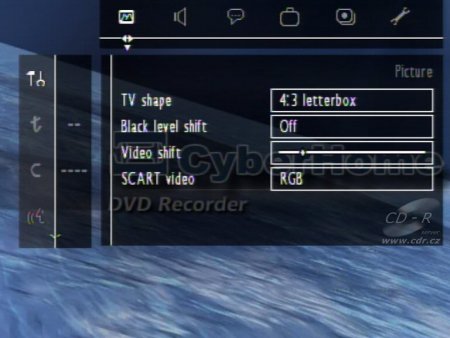 CyberHome CH DVR-750 - nastavení: obrazu