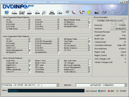 Toshiba SD-R5372 - DVDinfo Pro