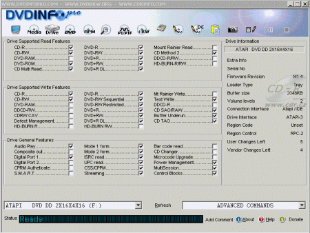 MSI DR16-B - DVDinfo Pro