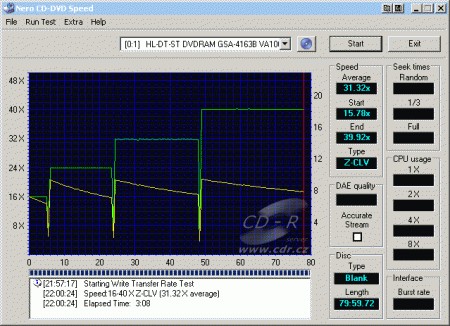 LG GSA-4163B - CDspeed zápis CD-R