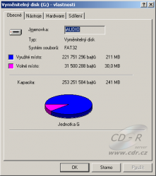 iAudio - vlastnosti disku