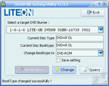 LiteOn SOHW-1673S - BookType DVD+R DL OK