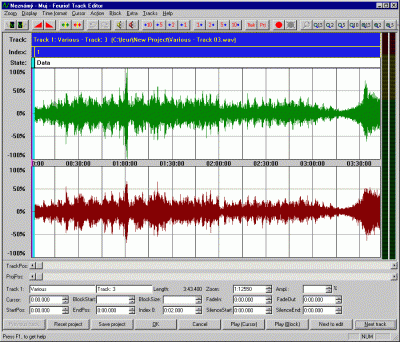 Feurio! CD Manager Track editor