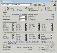 HP dvd640i - Nero InfoTool