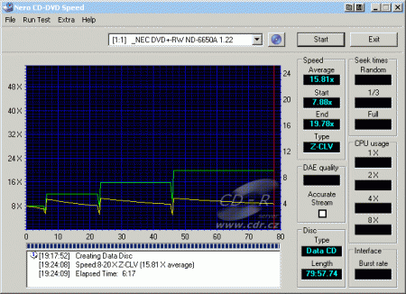 NEC ND-6650A - CDspeed zápis CD-RW