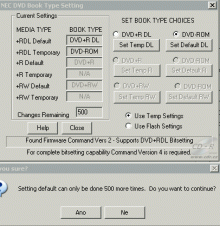 NEC ND-6650A - DVDinfo Pro Bit setting