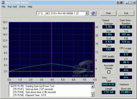 NEC ND-6650A - CDspeed čtení DVD-R DL video